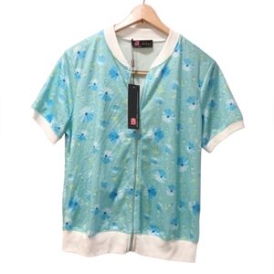 - SHORT SLEEVE CASUAL FLORAL FULL ZIP JACKET NWT